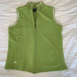 Bright green adidas zipper vest